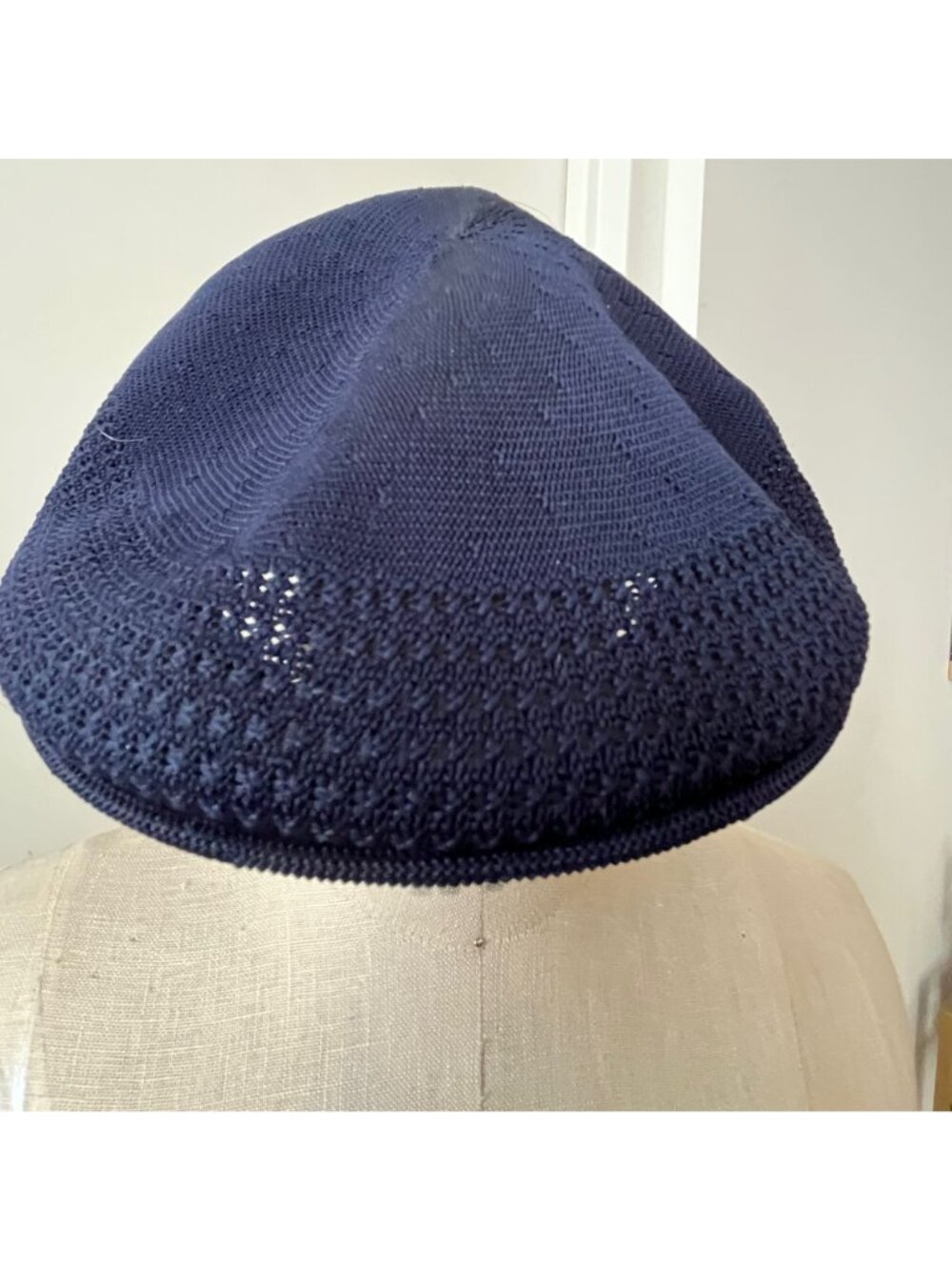 KANGOL Men's Navy Blue Flat Cap Tropic 504 Ventair Size Small